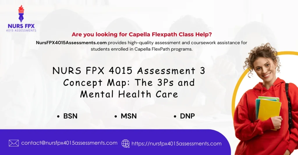 NURS FPX 4015 Assessment 3 Concept Map: The 3Ps and Mental Health Care