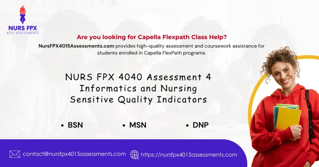 NURS FPX 4040 Assessment 4 Informatics and Nursing Sensitive Quality Indicators